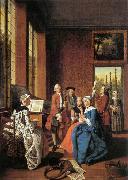 HOREMANS, Jan Jozef II Concert in an Interior oil painting on canvas